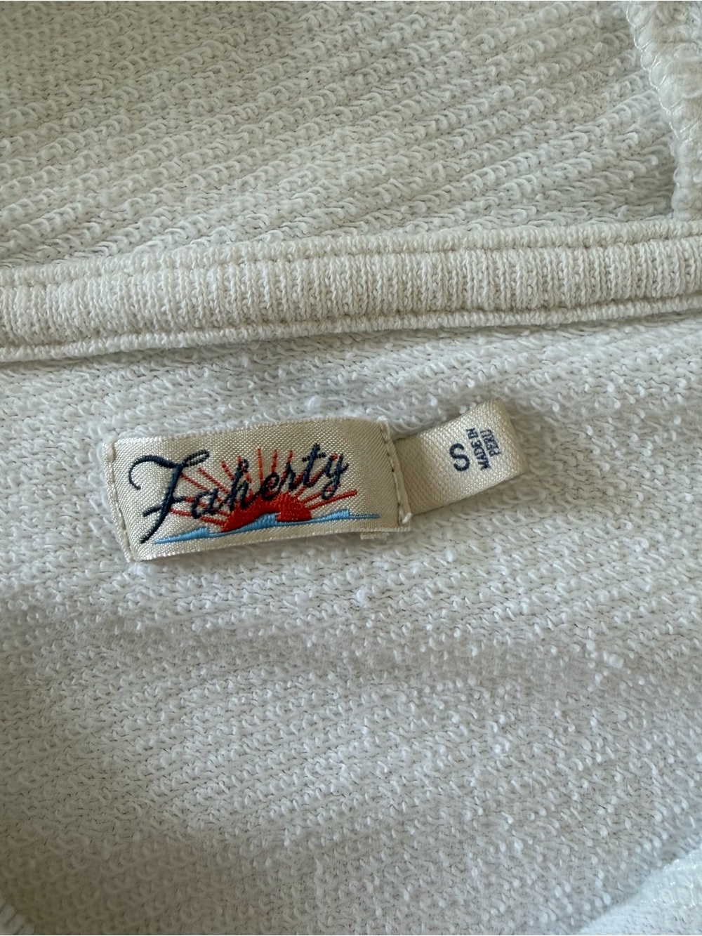 Faherty Hoodie Sweatshirt Womens Small Daybreak French Terry Sun Rays - Picture 5 of 10